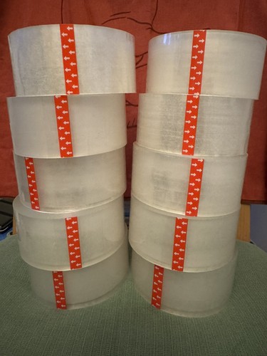 Clear tape rolls - tape, ten