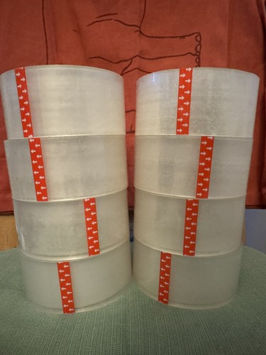 Clear tape rolls for eight - clear,