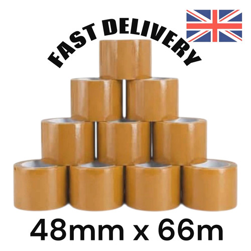 Strong brown tape buff parcel - brown,