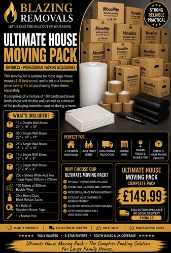 100 moving boxes packing kit - packing,